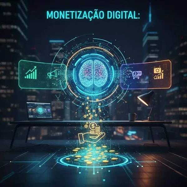 Monetização digital topo de post